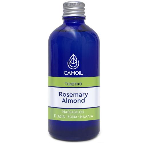 Camoil Rosemary Almond Massage Oil Τονωτικό Αιθέριο Έλαιο Μασάζ για Ενίσχυση της Μικροκυκλοφορίας του Αίματος 100ml